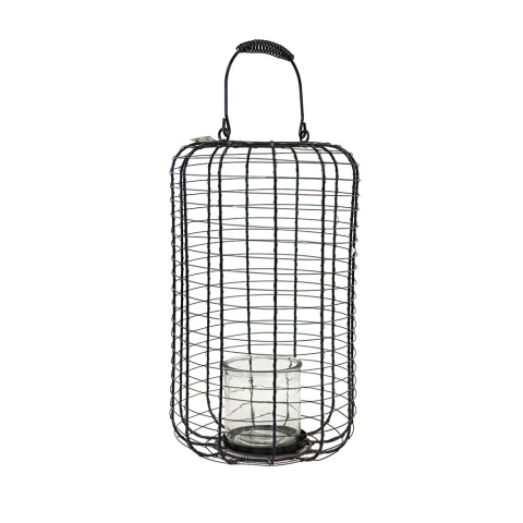 Lampion minimalistyczny L 23,5x37cm czarny