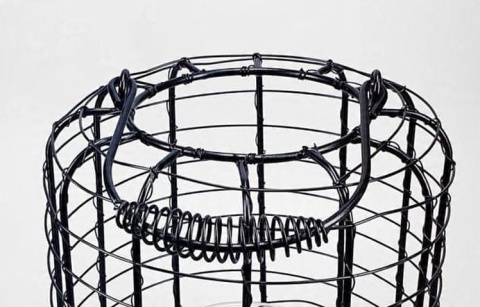 Lampion minimalistyczny L 23,5x37cm czarny