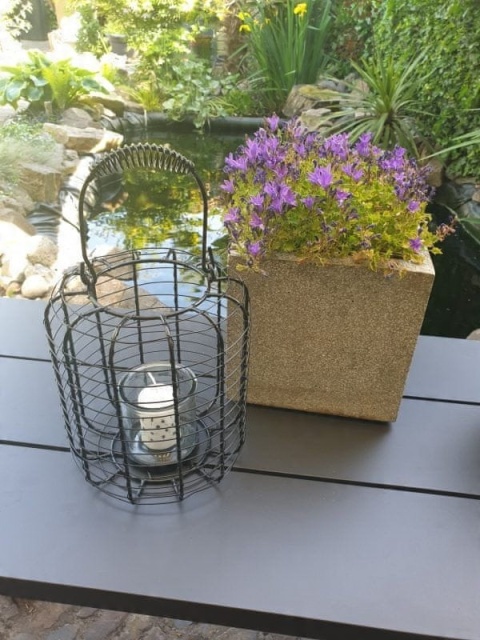 Lampion minimalistyczny M 18,5x24cm czarny