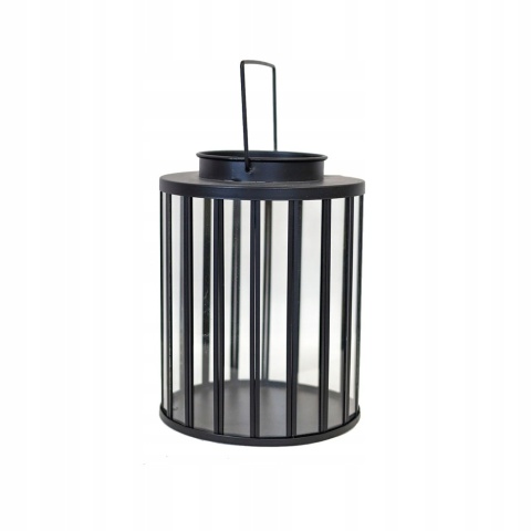 Lampion nowoczesny okrągły 20x25cm czarny