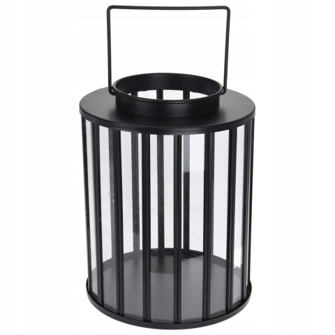 Lampion nowoczesny okrągły 20x25cm czarny