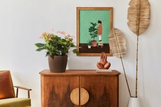 Osłonka-doniczka MAGNOLIA ECO coffee 300 jumper - espresso