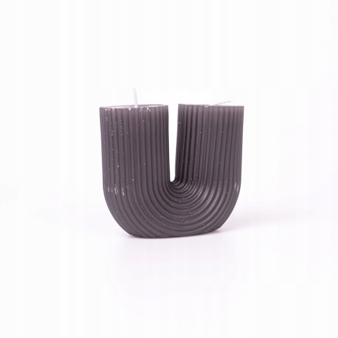 Świeca podkowa antracytowa