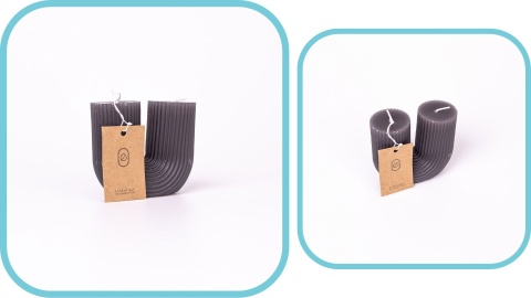 Świeca podkowa antracytowa