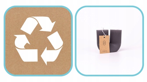 Świeca podkowa antracytowa