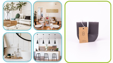 Świeca podkowa antracytowa