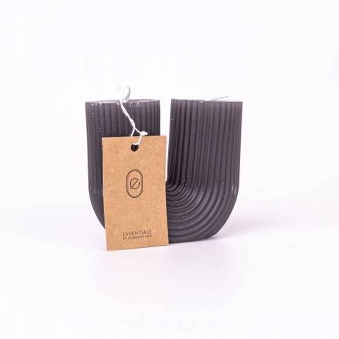 Świeca podkowa antracytowa