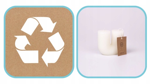 Świeca podkowa biała