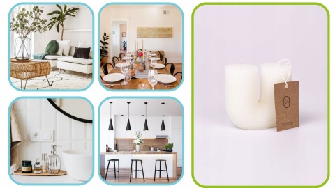 Świeca podkowa biała