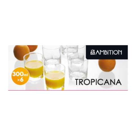 AM-P1644-6 SZKL.NIS.300ML TROPICANA 33413