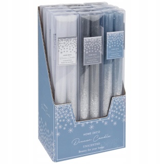 DINERCANDLE 25X250MM GLITTER