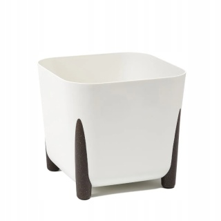Donica kwadratowa FRIDA 260x260 ECO recycled - biały LA240-05