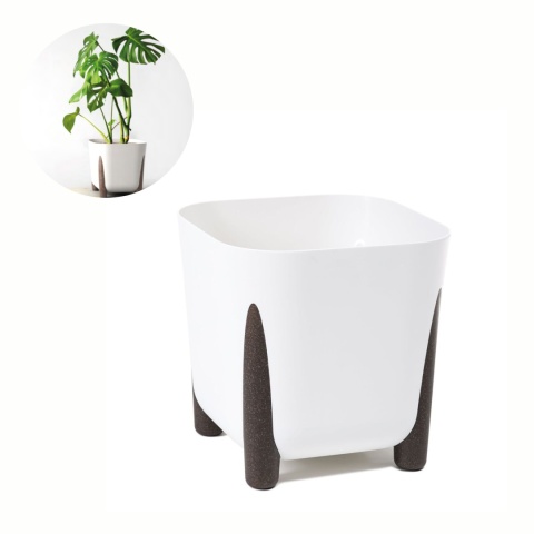 Donica kwadratowa FRIDA 290x290 ECO recycled - biały LA241-05