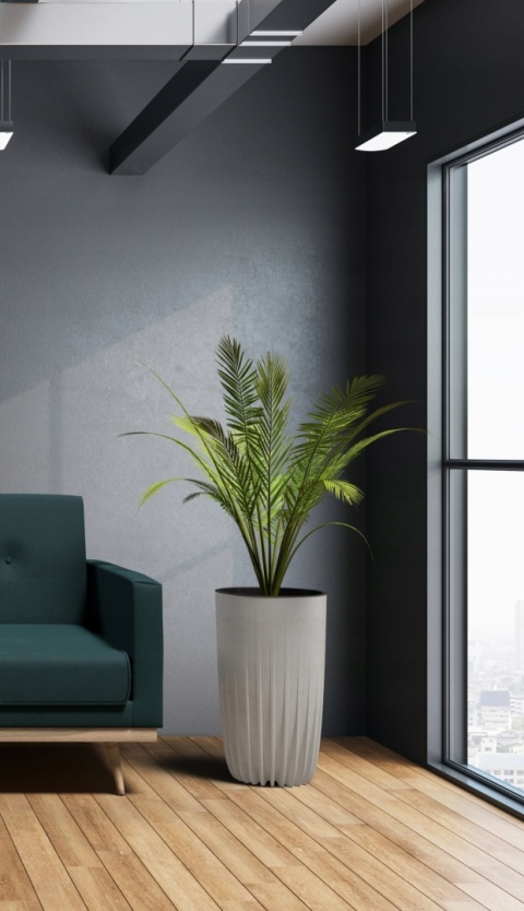 Donica wysoka MIRA 250 ECO recycled - czarny