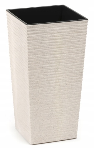 Doniczka FINEZJA ECO WOOD 190x190 dłuto - biały