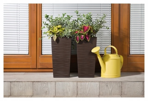 Doniczka FINEZJA ECO WOOD 190x190 dłuto - biały