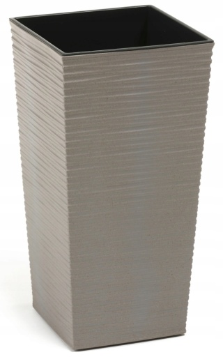 Doniczka FINEZJA ECO WOOD 190x190 dłuto - szary