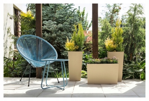 Doniczka FINEZJA ECO WOOD 250x250 dłuto - biały