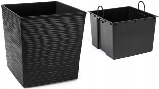 Doniczka JUKA 300x300 dłuto - czarny