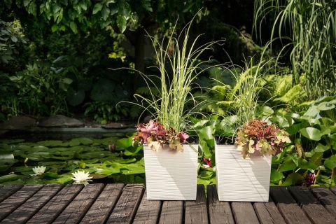 Doniczka JUKA 300x300 dłuto - czarny