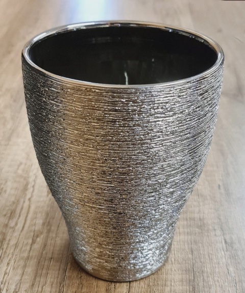 Doniczka grawer silver