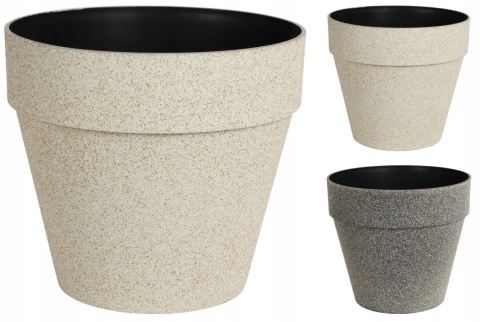 FLOWER POT ROUND PP 2ASS CLRS