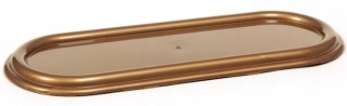 LA453 Podstawka pod znicze owalna 400mm /złoty metalik