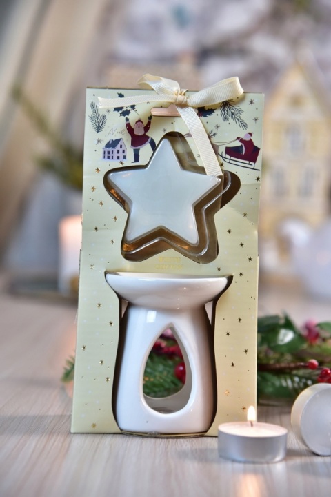 OIL BURNER WITH WAX 9CM 6ASS