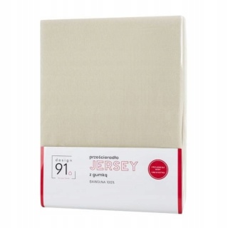 PRZEŚCIERADŁO JERSEY Z GUMKĄ D91/PRZE/JER/BEŻ 220X200+30CM 125 2