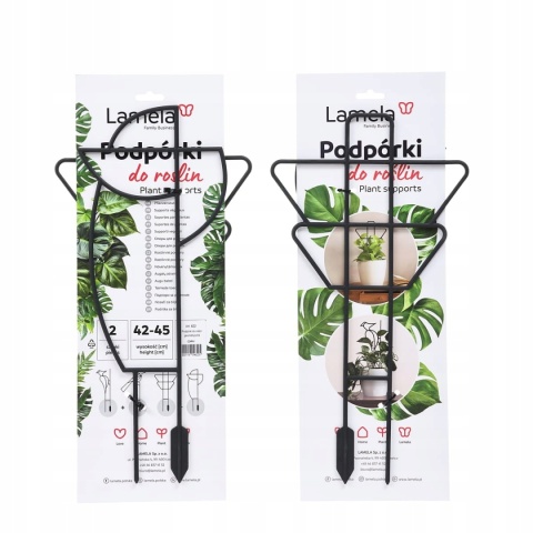 Podpórki do roślin geometryczne - czarny LA622-04