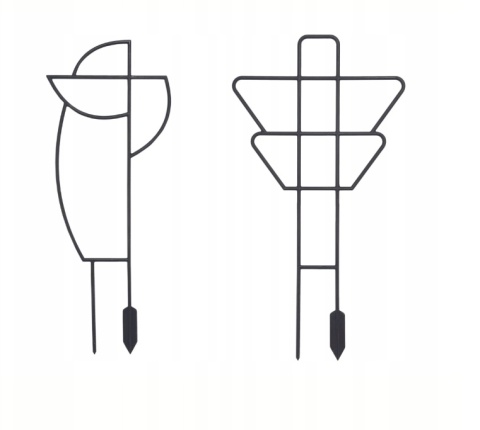 Podpórki do roślin geometryczne - czarny LA622-04