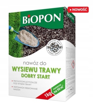 BIOPON - NAWÓZ DO WYSIEWU TRAWY DOBRY START GRANULAT 1KG