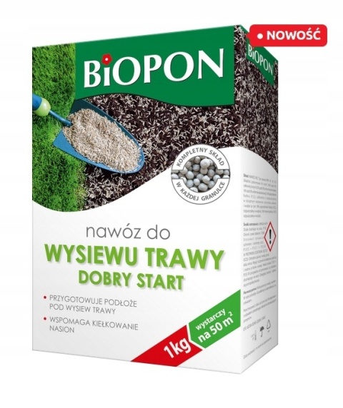 BIOPON - NAWÓZ DO WYSIEWU TRAWY DOBRY START GRANULAT 1KG BIOPON - NAWÓZ DO WYSIEWU TRAWY DOBRY START GRANULAT 1KG