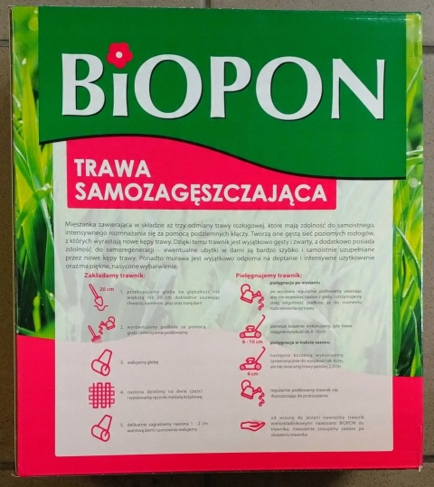 BIOPON TRAWA SAMOZAGĘSZCZAJĄCA 1KG - MIESZANKA KWALIFIKOWANA BIOPON TRAWA SAMOZAGĘSZCZAJĄCA 1KG - MIESZANKA KWALIFIKOWANA