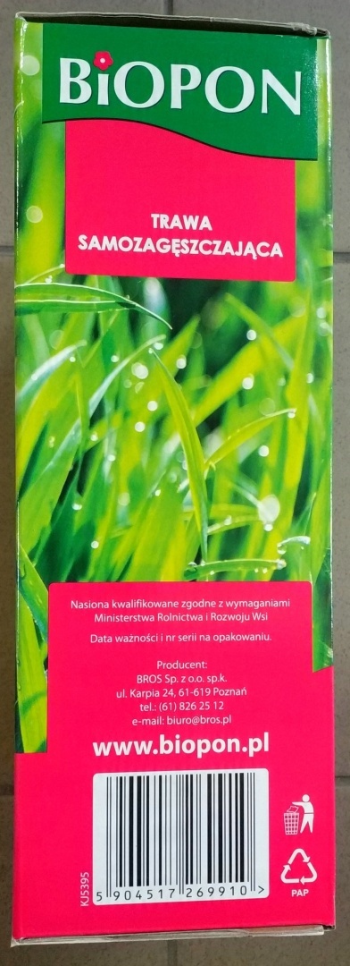 BIOPON TRAWA SAMOZAGĘSZCZAJĄCA 1KG - MIESZANKA KWALIFIKOWANA BIOPON TRAWA SAMOZAGĘSZCZAJĄCA 1KG - MIESZANKA KWALIFIKOWANA