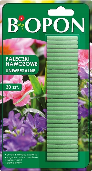BIOPON pałeczki nawozowe uniwersalne 30 szt BIOPON pałeczki nawozowe uniwersalne 30 szt