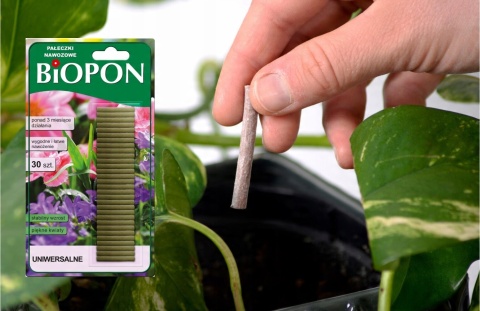 BIOPON pałeczki nawozowe uniwersalne 30 szt BIOPON pałeczki nawozowe uniwersalne 30 szt
