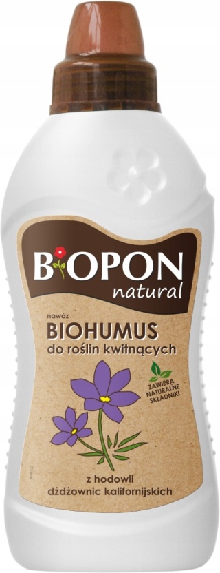 BOPON NATURAL - NAWÓZ TYPU BIOHUMUS DO ROŚLIN KWITNĄCYCH PŁYN 1L