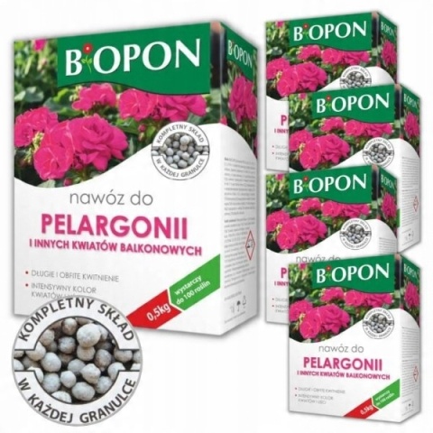 BOPON - NAWÓZ DO PELARGONII I INNYCH KWIATÓW BALKONOWYCH 0.5KG