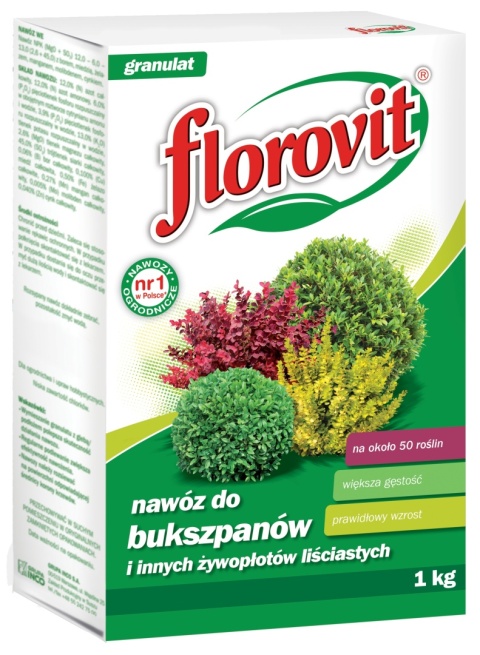 NAWÓZ FLOROVIT DO BUKSZPANÓW 1kg KARTON (12) NAWÓZ FLOROVIT DO BUKSZPANÓW 1kg KARTON (12)