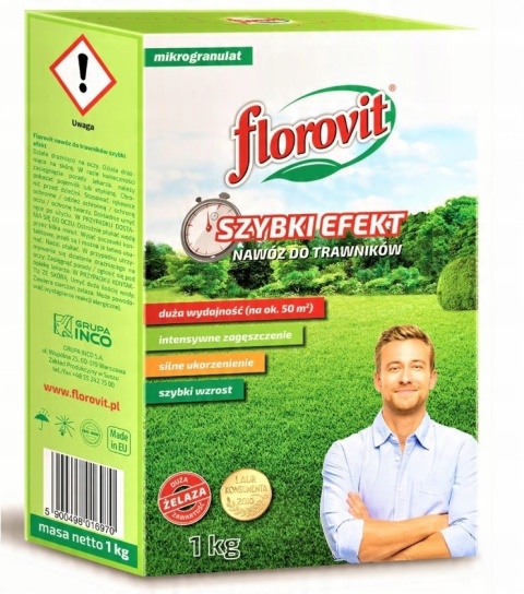 NAWÓZ FLOROVIT DO TRAW SZYBKI EFEKT 1kg KARTON (12) NAWÓZ FLOROVIT DO TRAW SZYBKI EFEKT 1kg KARTON (12)