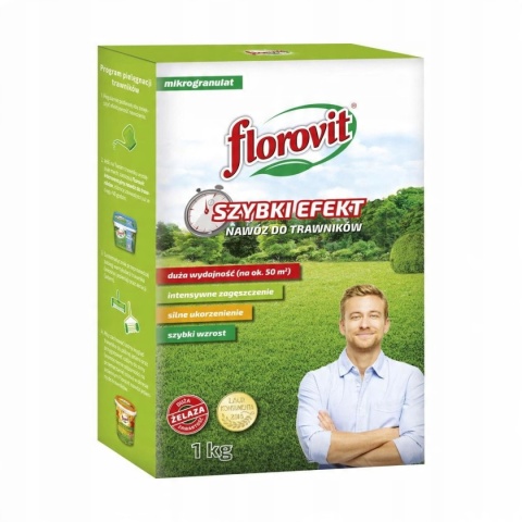 NAWÓZ FLOROVIT DO TRAW SZYBKI EFEKT 1kg KARTON (12) NAWÓZ FLOROVIT DO TRAW SZYBKI EFEKT 1kg KARTON (12)