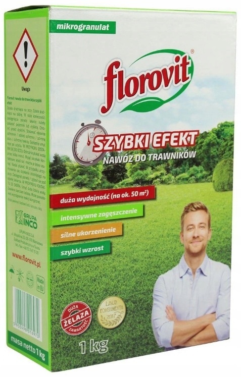 NAWÓZ FLOROVIT DO TRAW SZYBKI EFEKT 1kg KARTON (12) NAWÓZ FLOROVIT DO TRAW SZYBKI EFEKT 1kg KARTON (12)