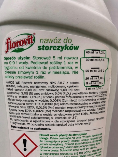 NAWÓZ FLOROVIT PŁ.DO STORCZYKÓW 0,5l (6) NAWÓZ FLOROVIT PŁ.DO STORCZYKÓW 0,5l (6)