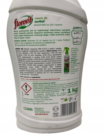 NAWÓZ FLOROVIT PŁ.DO SURFINII 1l (12) NAWÓZ FLOROVIT PŁ.DO SURFINII 1l (12)