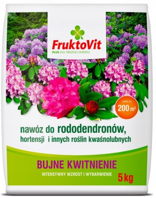 NAWÓZ FRUKTOVIT DO RODODENDRONÓW 5kg HORTENSJI I INNYCH KWAŚNOLUBNYCH (170)*
