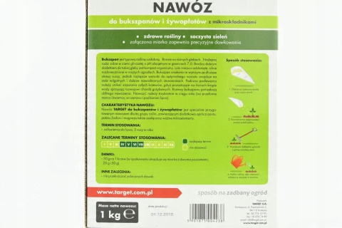 NAWÓZ "TARGET" DO BUKSZPANÓW 1kg ŻYWOPŁOTÓW (7)