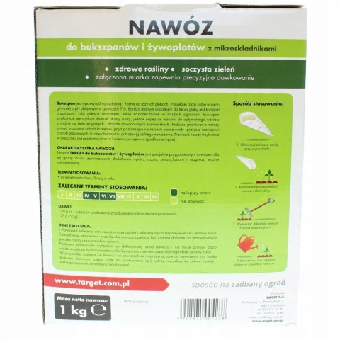 NAWÓZ "TARGET" DO BUKSZPANÓW 1kg ŻYWOPŁOTÓW (7)