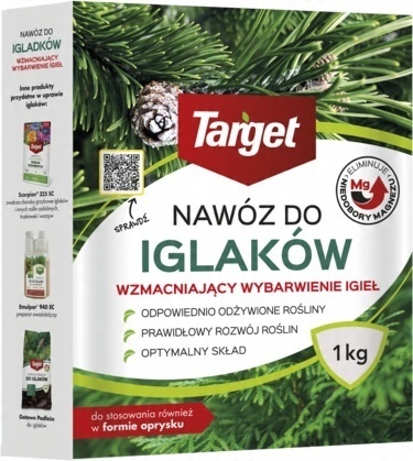 NAWÓZ "TARGET" DO IGLAKÓW 1kg WZMACNIAJĄCY WYBARWIANIE IGIEŁ (7) NAWÓZ "TARGET" DO IGLAKÓW 1kg WZMACNIAJĄCY WYBARWIANIE IGIEŁ (7)