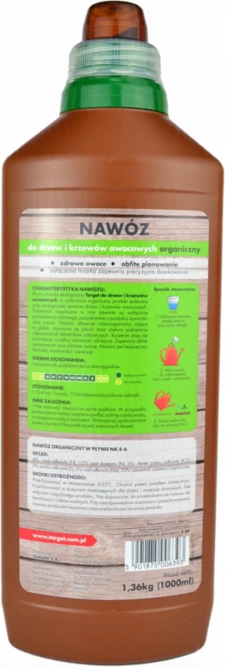 NAWÓZ "TARGET" EKO DO DRZEW PŁYN 1l KRZEWÓW OWOCOWYCH (12)